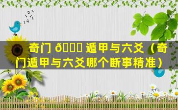 奇门 🐘 遁甲与六爻（奇门遁甲与六爻哪个断事精准）